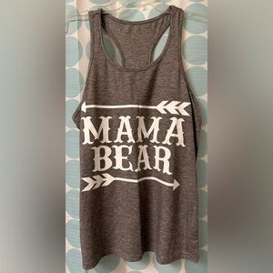 Mama Bear tank top, Gray, Size M, NWOT